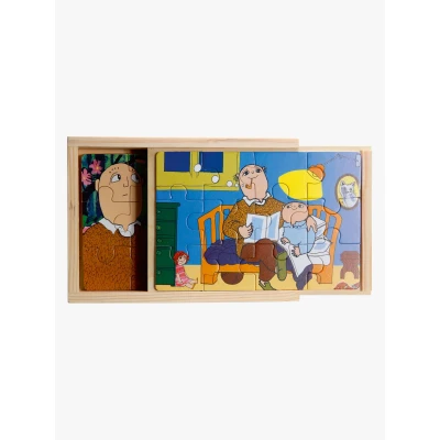 Bild av Alfons Åberg Träpussel 4 pack, 4x12 bitar