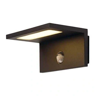 Bild av SLV Väggbelysning ANGOLUX Sensorer WL/belysning för väggar, stigar, ingångar, LED Plats utanför, byggnadslampa utomhus, trädgårdslampa/IP44 3000 K 9,8 W 560 lm antracit