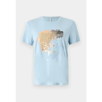 Bild av ONLY Onlfree Tshirt med print, Storlek: XS, Light blue