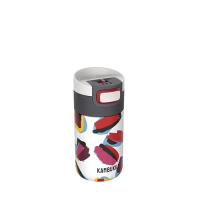 Bild av Kambukka isolerad resemugg (300 ml) läckagesäker termos: Snapclean® Technology perfekt för varma och kalla drycker halkfri botten rostfritt stål ETNA leopardborstmodell