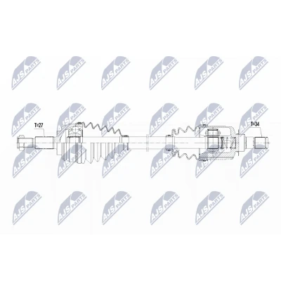 Bild av NTY NPW RE 081 Arbre de transmission Essieu avant gauche Boîte automatique RENAULT: Clio 4