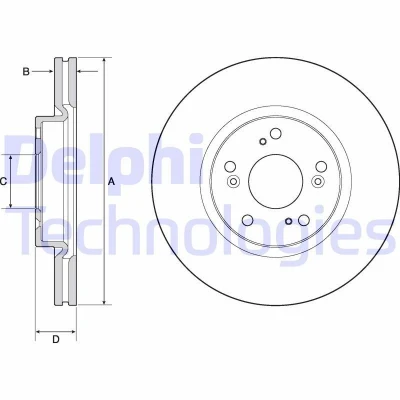 Bild av Bromsskiva DELPHI BG4698C