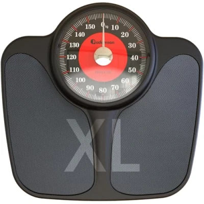 Bild av Adamson A23 Analogskalor, upp till 160 kg, icke slip gummiyta, extra stora siffror, högkonditioneringspassagerarskalor analog, hållbar, 20 års stöd för hushåll, sovrum, badrum Nytt