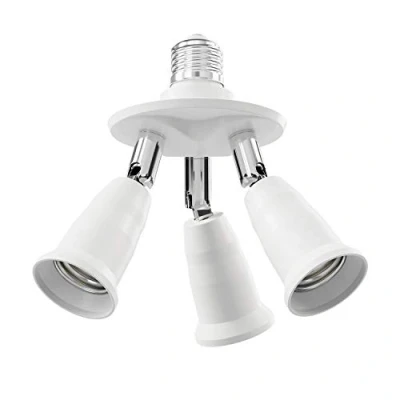 Bild av ledscom.de E27 sockel, 3 vägs splitteradapter, vit, lampsockel, distributör, multipel, splitter, 3in1, E27, adapter