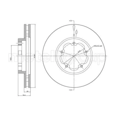Bild av Bromsskiva, Framaxel, ford transit buss, flak/chassi, skåp, tourneo 1371394, 1503290, 6C111125BA, 6C111125