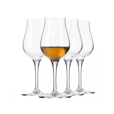 Bild av Krosno Whiskyglas Set om 4 110 ml Avant Garde Kollektion Elegant Tulpform Crystalline Glas Diskmaskinssäker Perfekt för att Förstärka Whisky Aromer