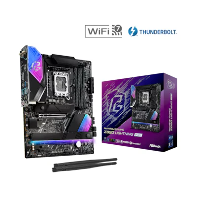 Bild av ASRock Z890 LIGHTNING WIFI Moderkort Intel LGA1851 socket DDR5 RAM ATX