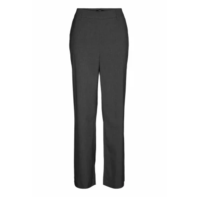 Bild av VERO MODA Vmmaya Goody Mw rak byxa Noos, Mörkgrå melange, L / 30L