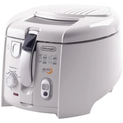 Bild av De&#039;Longhi Roto Fry F28533.W1 Rotofritös system för 50% mindre olja Easy Clean Non stick beläggning med avtagbar frityrbehållare timer vit