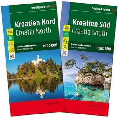 Bild av Croazia set 1:200.000: 2 Blätter und Infoguide in Kunststoff Hülle: AK 0721