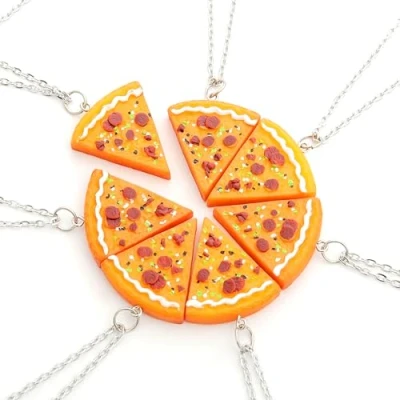 Bild av EQLEF® 7 st i 1 set pizzahalsband bästa vänner för evigt halsband kvinnor män barn vänskap gåvor colar