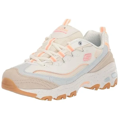 Bild av Skechers kvinnors D&#039;Lites Bold Views, Naturligt läder nät multi trim, 39.5 EU