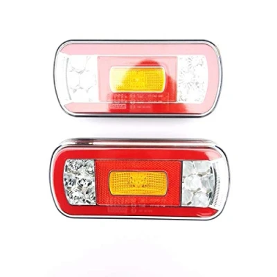 Bild av 2 x baklampor LED 220 100 50 5PIN Bajonett berlock trailer husbil lastbil SET