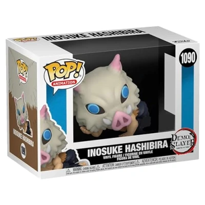 Bild av Funko POP! Animation #1090 Demon Slayer Inosuke Hashibira Lounging in Mask Vinyl Figure BoxLunch Exclusive
