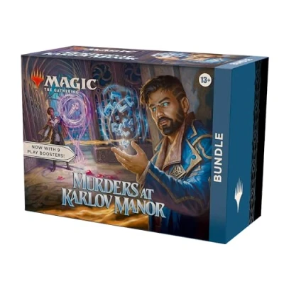 Bild av Magic Bundle: The Gathering Mords at Karlov Mansion 9 spelboosters, 30 fältkort + exklusiva tillbehör (engelsk version)