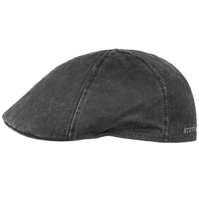 Bild av Stetson Level Näbbmössa Herrar keps flat cap sommarkeps med skärm, skärm Vinter Höst Vår Sommar M (56 57 cm) svart