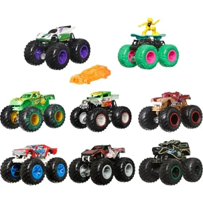 Bild av Hot Wheels Monster Trucks Sélection de camions jouets à collectionner en métal moulé sous pression l&#039;échelle 1:64 avec roues géantes dans un assortiment