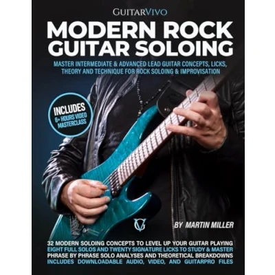 Bild av Modern Rock Guitar Soloing: Master Intermediate &amp; Advanced Lead Concepts, Licks, Theory Technique for soloing Improvisation