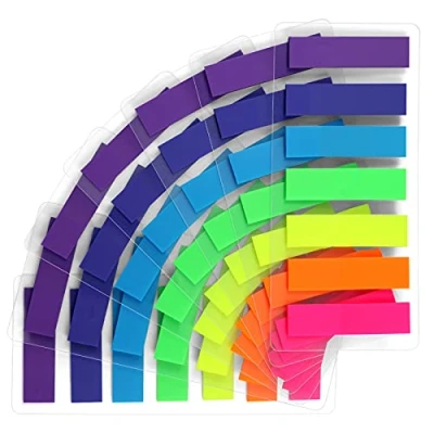 Bild av moinkerin 980st Sticky Note Tabs Skrivbara Page Självhäftande Sidmarkörer av Papper, Flerfärgade
