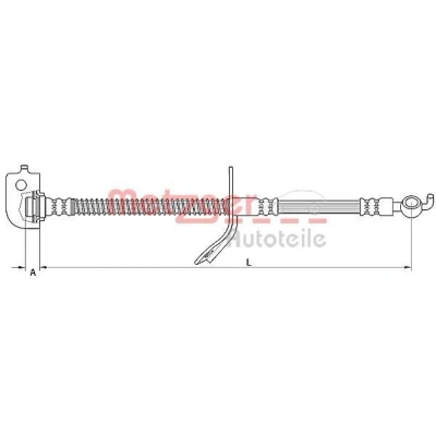 Bild av METZGER 4110737 Flexible De Frein 527 M10 x 1 KIA: cee‘d I Break, 5 portes, Pro 3 portes