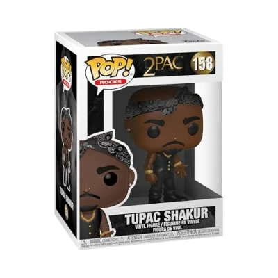 Bild av Funko POP! Rocks: Tupac Väst Med Bandana Samlarobjekt Vinylfigur Presentidé Officiell Merchandise Leksaker för Barn &amp; Vuxna Musikfans Modellfigur Samlare och Display