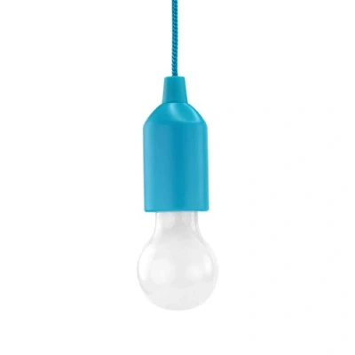 Bild av HyCell dragljus röd med lätt drag dragströmbrytare, plus AAA batterier, akryl, blå, 16 x 5,5 cm, E27 1 watt