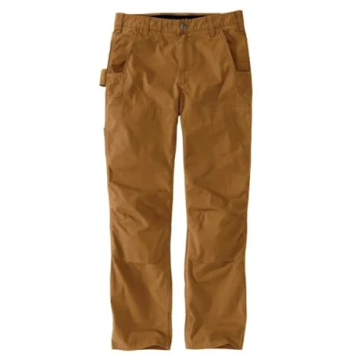 Bild av Carhartt mäns stål, rugged flex, avslappnad passform, ripstop, dubbelfront, arbetsbyxor, Brun, 36W x 34L