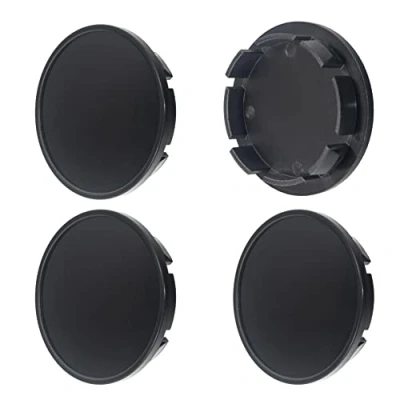 Bild av Set om 4 stycken x 66 mm navkapslar/centrumkåpor (utan skydd, svart)