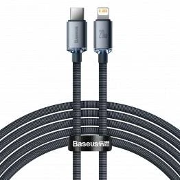 Bild av Baseus vävt USB C till Lightning kabel 2m Svart/Blå