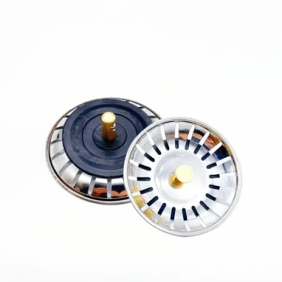 Bild av Handfat sil, 2 pack kök universell diskho sil rostfritt stål handfatsplugg, diameter 78 mm .