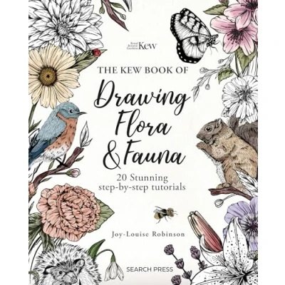 Bild av The Kew Book of Drawing Flora and Fauna: 20 Stunning Step by Tutorials