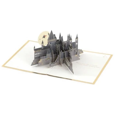 Bild av Hallmark Harry Potter, 3D &amp; pop up kort för alla tillfällen, gyllene snitch, kvast, födelsedag, fars dag, jul, dotter, son, barnbarn, trollkarlsvärld, guld