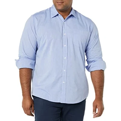 Bild av Amazon Essentials Men&#039;s Långärmad ledig poplinskjorta med normal passform, Fransk blå, M