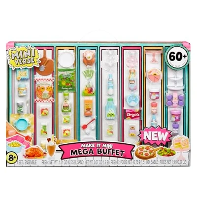 Bild av MGA&#039;s Miniverse Make It Mini Mega Buffet, Samlarobjekt, Gör det själv, Hartslek, Replica Foods, INTE Ätbar, Samlare, 8+