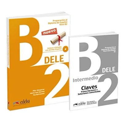 Bild av DELE B2: Pack en 2 volumes : Preparacion al diploma de espanol ; Claves, Transcriptiones y Soluciones comentadas