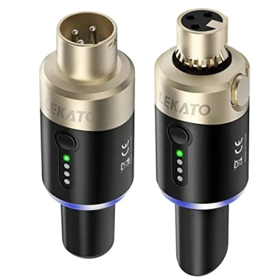 Bild av LEKATO 5,8 Ghz trådlös mikrofon sändare plug on mottagare XLR trådlöst system för dynamisk mikrofon, ljudmixer, digital reflexkamera, PA