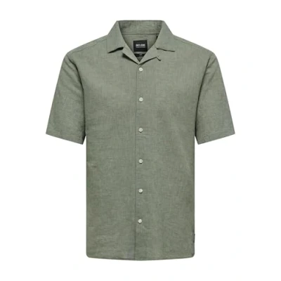 Bild av Only &amp; Sons Onscaiden LIFE Solid Resort Skjorta, Storlek: Medium, Swamp
