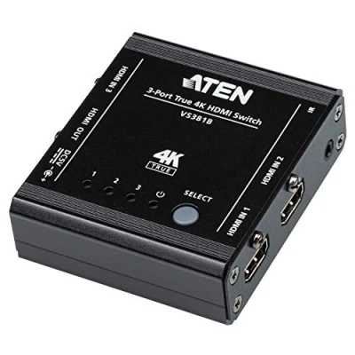 Bild av Professionella ljud /videobrytare VS381B 4K HDMI omkopplare ATEN upp till 3 ingångskällor som ska överföras 1 utgångsskärm
