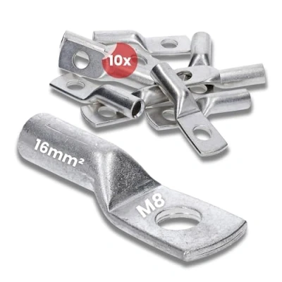 Bild av 10 stycken Kalitec DR16 8 press kabelsko 16 mm² M8 I kontakt enligt DIN 46235 Made in Germany