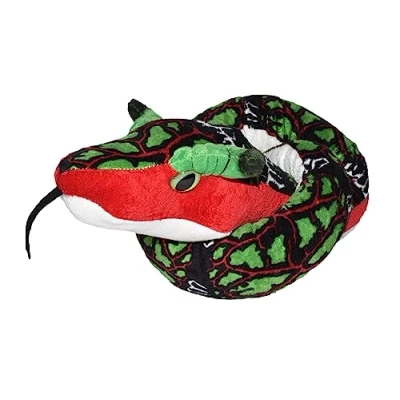 Bild av Wild Republic Plush Snake Drakben, plyschorm, jättegosig leksak, 137 cm, babyshower, present, mjuk fyllning av återvunna vattenflaskor