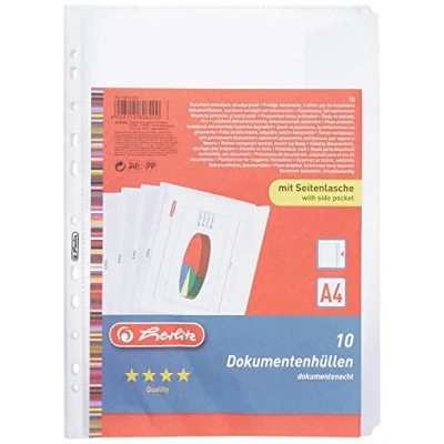 Bild av Herlitz 5896204 dokumentfodral A4 PP 10 pack