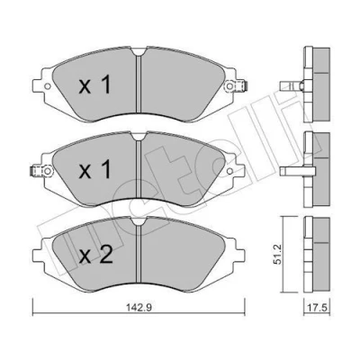 Bild av Bromsbeläggssats, skivbroms METELLI 22 0294 0