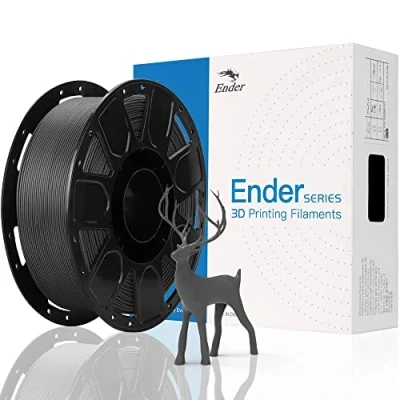 Bild av Officiell Creality 3D skrivar filament, Ender PLA filament 1,75 mm No Tangling, stark bindning och överhängande prestanda Dimensionell noggrannhet +/ 0,02 mm, 1 kg/Spool Svart