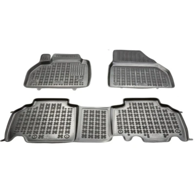 Bild av REZAW PLAST 201717 Ensemble de tapis sol Caoutchouc avant et arrière noir RENAULT: Kangoo II Express, / Grand