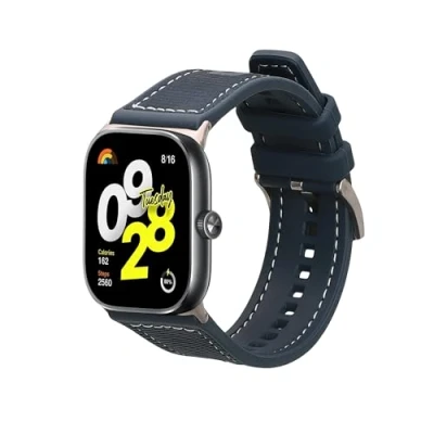 Bild av kwmobile Armband kompatibelt med Xiaomi Redmi Watch 4/Band 8 Pro Band ersättningsrem för fitnessmätare mörkblå