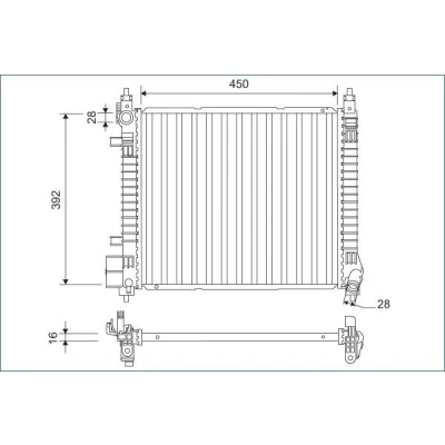 Bild av Kylare, motorkylning Valeo 701169