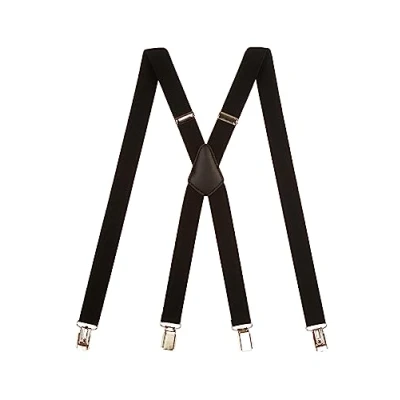 Bild av Olata Unisex Skinny Style helt justerbar X formklämma på hängslen, 2,5 cm Svart