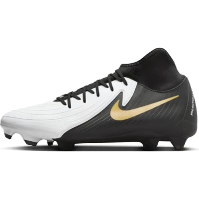 Bild av Nike Performance Phantom LUNA II Academy FG/MG Fotbollsskor fasta dobbar, Storlek: 44, White/black/metallic gold coin Konstmaterial/textil