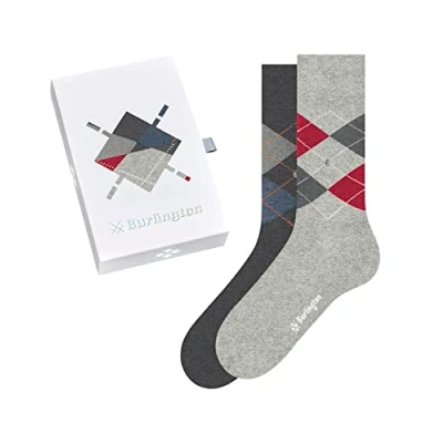 Bild av Burlington Basic Gift Box strumpor ogenomskinlig bomull, Flerfärgad (sortiment 0070), 40 46 EU