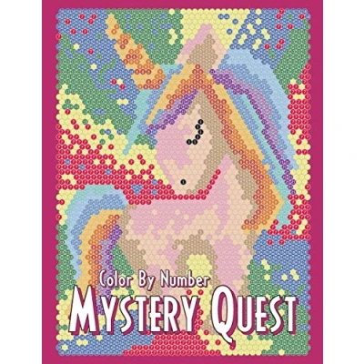 Bild av MYSTERY QUEST Color By Number: Activity Puzzle Coloring Book for Adults Relaxation and Stress Relief